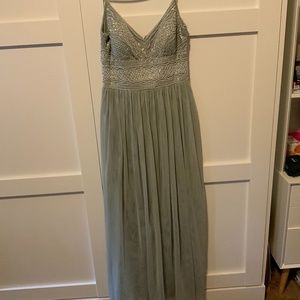 Full length beaded gown